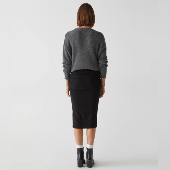 MICHAEL STARS RAE RIBBED STRIPED SKIRT WITH SLIT NWOT - Picture 11 of 13